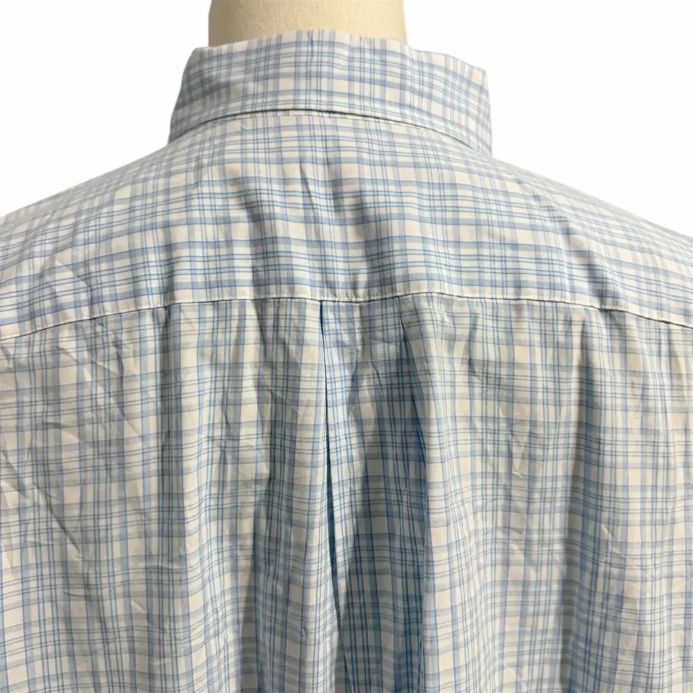 Vineyard Vines Shep & Ian Men Blue White Murray Shirt Plaid Sz XL Preppy Classic